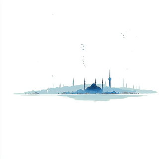 Snowcopy style, Midjourney V7: bold minimalist logo design for Istanbul city municipal services