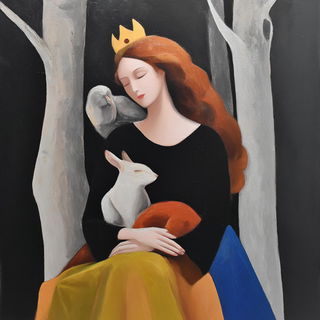 Vesselstep style, Midjourney V7: retro fairy-tale illustration