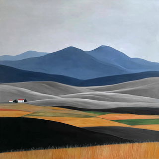 Vesselstep style, Midjourney V7: realistic landscape photograph of quiet dawn