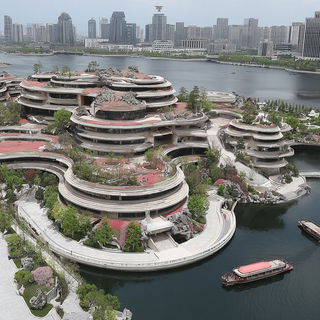 Mistrune style, Midjourney V7: megacity with futuristic bioarchitecture