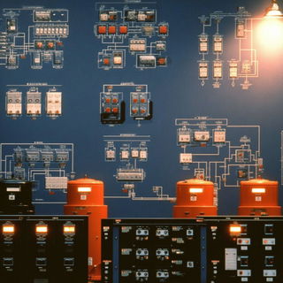 Archfire Vignettes style, Midjourney V7: technical infrastructure blueprint schematics