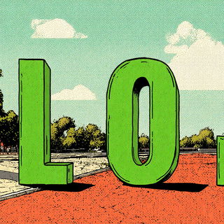 Pulp Tattoo Futurism style, Midjourney V7: typographic composition with large letters
