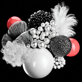 Theatracollodion style, Midjourney V7: abstract 3D render