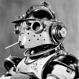 Theatracollodion style, Midjourney V7: concept art character design of retropunk steam knight
