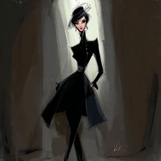 Whitehair Traverse style, Midjourney V7: haute-couture fashion outfit