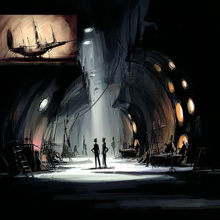 Whitehair Traverse style, Midjourney V7: cinematic shot from sci-fi movie