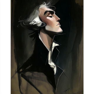 Whitehair Traverse style, Midjourney V7: classical 18th-century oil painting