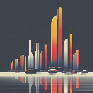 Ceramapunk style, Midjourney V7: megacity with futuristic bioarchitecture