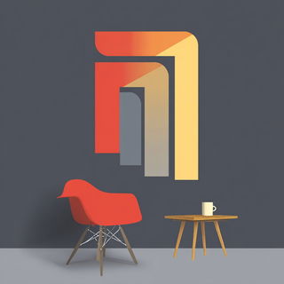 Ceramapunk style, Midjourney V7: typographic composition with large letters