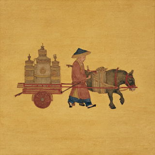 Parchment Fossilism style, Midjourney V7: traditional folk art