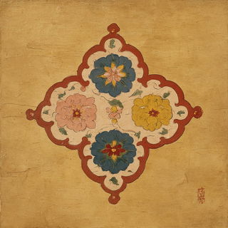 Parchment Fossilism style, Midjourney V7: creative pattern composition