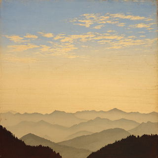 Parchment Fossilism style, Midjourney V7: realistic landscape photograph of quiet dawn