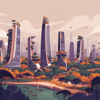 Corallavender Wildmachina style, Midjourney V7: megacity with futuristic bioarchitecture
