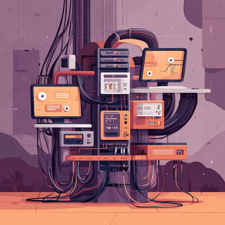 Corallavender Wildmachina style, Midjourney V7: technical infrastructure blueprint schematics