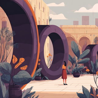 Corallavender Wildmachina style, Midjourney V7: typographic composition with large letters