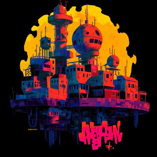 Electric Needlewilds style, Midjourney V7: megacity with futuristic bioarchitecture