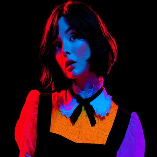 Electric Needlewilds style, Midjourney V7: photographic portrait of female protagonist