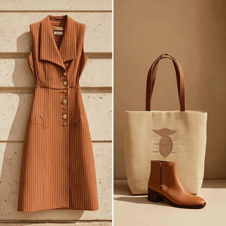Woodcutana style, Midjourney V7: haute-couture fashion outfit