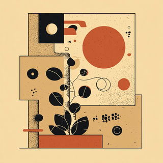 Woodcutana style, Midjourney V7: creative pattern composition
