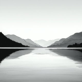 Scaleweather style, Midjourney V7: realistic landscape photograph of quiet dawn