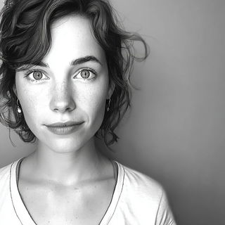 Scaleweather style, Midjourney V7: photographic portrait of female protagonist