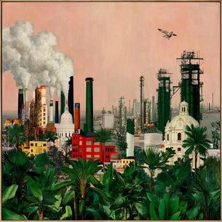 Feathergilt style, Midjourney V7: megacity with futuristic bioarchitecture