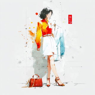 Washmount style, Midjourney V7: haute-couture fashion outfit