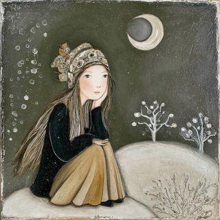 Candlethread Coptic style, Midjourney V7: photographic portrait of female protagonist
