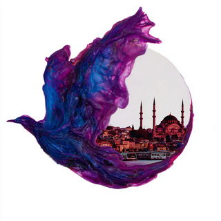 Floraclastic style, Midjourney V7: bold minimalist logo design for Istanbul city municipal services