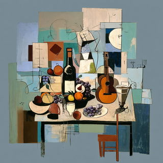 Vesselfolk Cubism style, Midjourney V7: creative pattern composition
