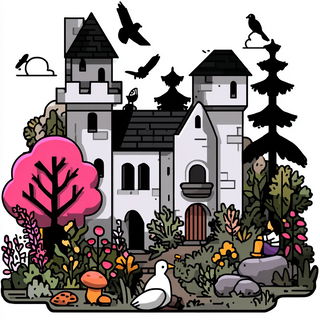 Cartoonese style, Midjourney V7: retro fairy-tale illustration