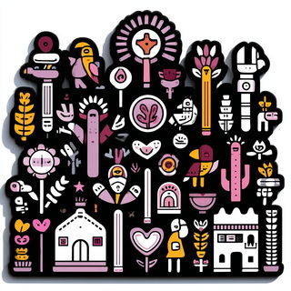 Cartoonese style, Midjourney V7: traditional folk art