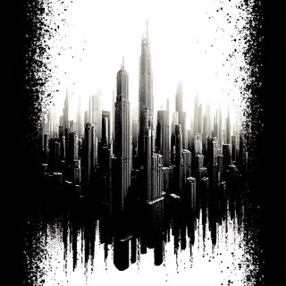 Scarred Strata style, Midjourney V7: megacity with futuristic bioarchitecture