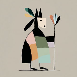 Glyphfolk style, Midjourney V7: traditional folk art