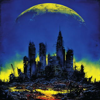 Ruinclock style, Midjourney V7: megacity with futuristic bioarchitecture