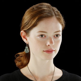 Silver Caustic style, Midjourney V7: photographic portrait of female protagonist