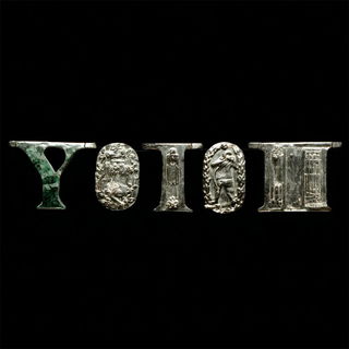 Silver Caustic style, Midjourney V7: typographic composition with large letters