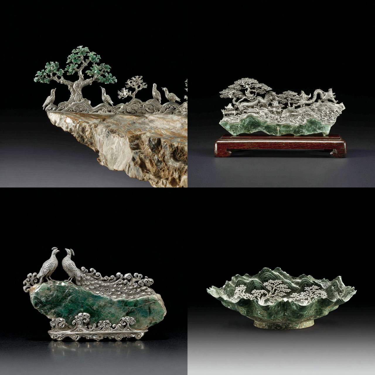 Silver Caustic style, Midjourney V7, render 1 of 4