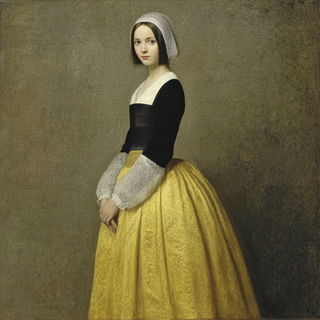 Hushfront Portraiture style, Midjourney V7: haute-couture fashion outfit