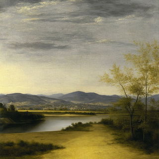 Hushfront Portraiture style, Midjourney V7: realistic landscape photograph of quiet dawn