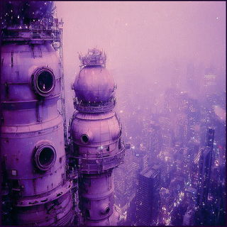 Ivyphotic style, Midjourney V7: megacity with futuristic bioarchitecture