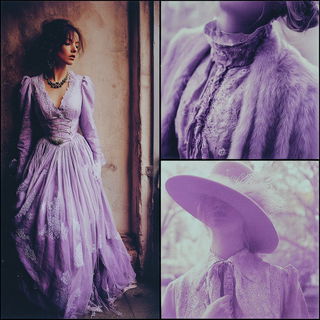 Ivyphotic style, Midjourney V7: haute-couture fashion outfit