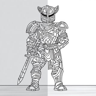Whitefield Labyrinth style, Midjourney V7: concept art character design of retropunk steam knight