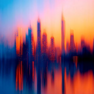 Afterimage Tide style, Midjourney V7: megacity with futuristic bioarchitecture