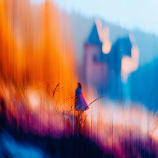 Afterimage Tide style, Midjourney V7: retro fairy-tale illustration