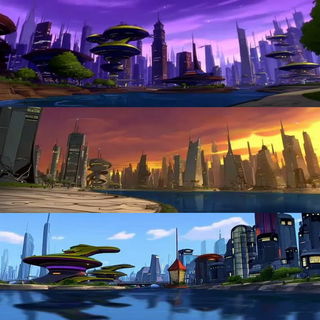 Cloudherald style, Midjourney V7: megacity with futuristic bioarchitecture