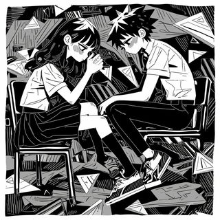 Cloudherald style, Midjourney V7: black-and-white manga comic strip