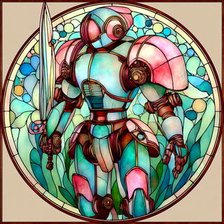 Celcut Rosarium style, Midjourney V7: concept art character design of retropunk steam knight