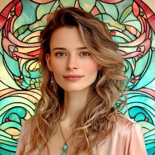 Celcut Rosarium style, Midjourney V7: photographic portrait of female protagonist