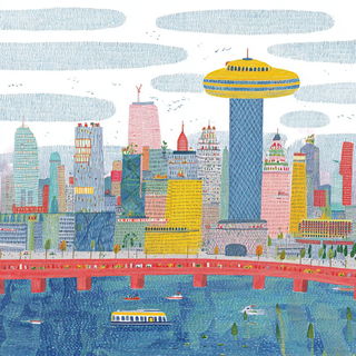 Paintmark Menagerie style, Midjourney V7: megacity with futuristic bioarchitecture